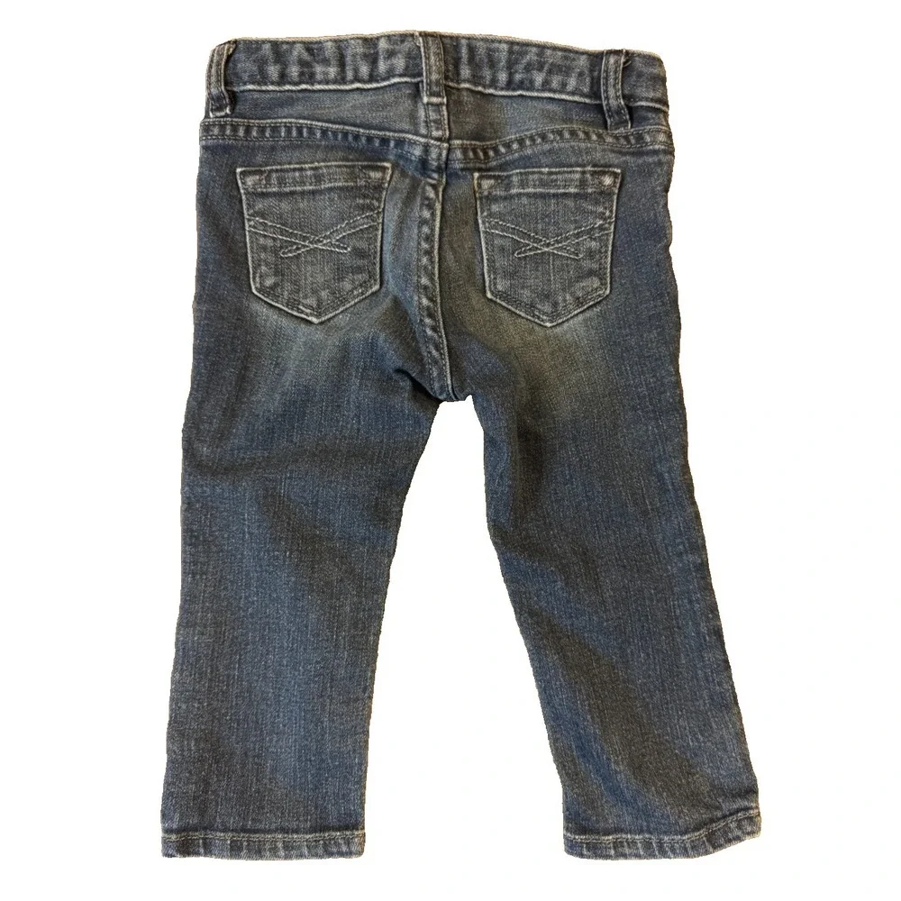 Baby Gap Girl 12/18 Months‎ 1969 Blue Denim Skinny Jeans Pants Adjustable Waist